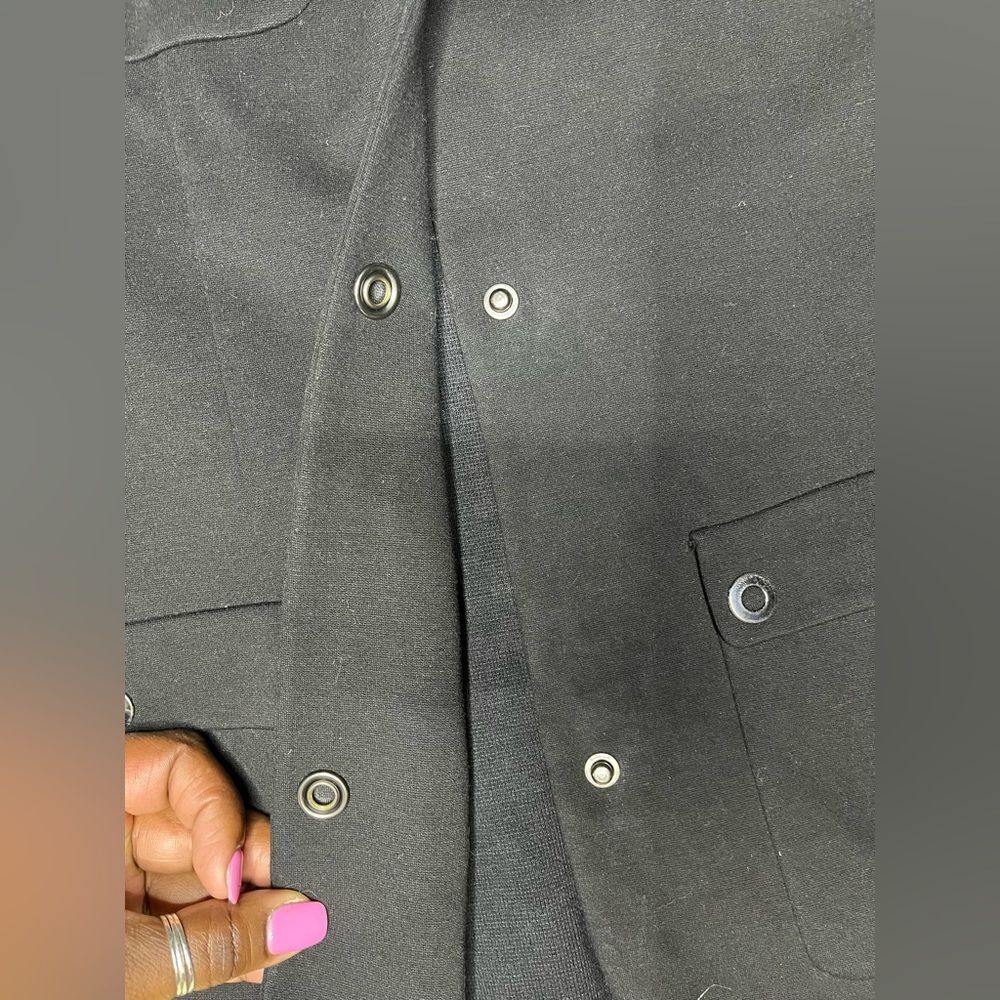 Etcetera Black Four Pocket Snap Button Sleeveless… - image 7